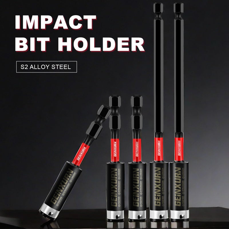 Geinxurn 8PACK Impact Magnetic Screwdriver Bit Holders, Extension Socket Drill Bit Holder S2 Alloy Steel Hex Shank Quick-Change Drill Bit Guideï¼ˆ3inches and 6inchesï¼‰ - Image 5