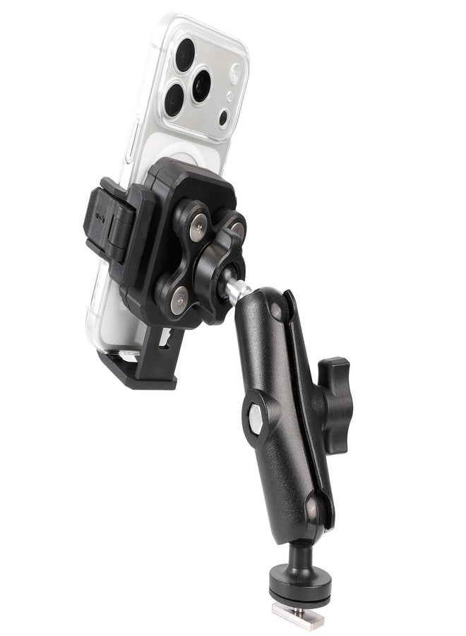 FPN Kayak Phone Holder with Vibration Dampener [Camera Friendly] [1s Lock & Release] [1" Track Ball Base & Aluminum Medium Arm], 360°Adjustable Phone Mount Fits 4.7-7.2" Smartphones - Image 1