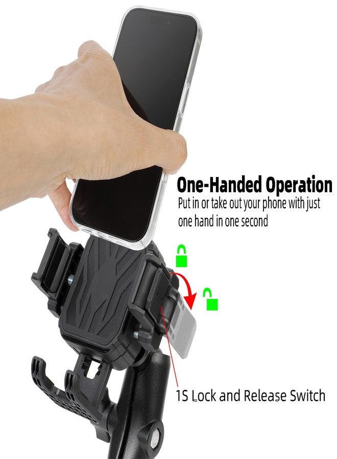 FPN Kayak Phone Holder with Vibration Dampener [Camera Friendly] [1s Lock & Release] [1" Track Ball Base & Aluminum Medium Arm], 360°Adjustable Phone Mount Fits 4.7-7.2" Smartphones - Image 4