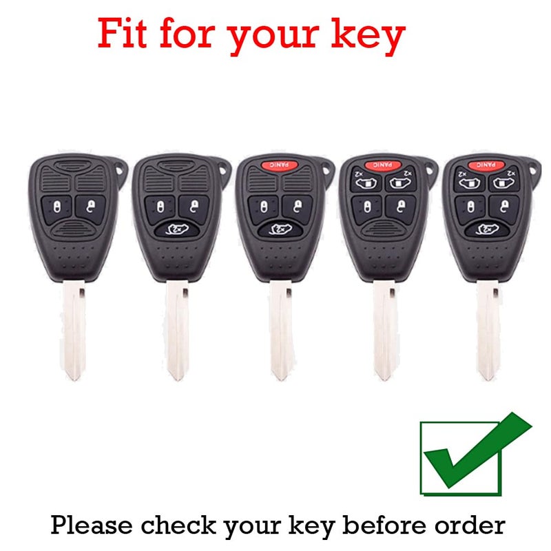 KUNIO Leather Metal Car Key Fob Cover Fit for Jeep Grand Cherokee Wrangler JK Commander Chrysler 300C Keychain Key Holder Automotive Interior Accessories C Brown - Image 2