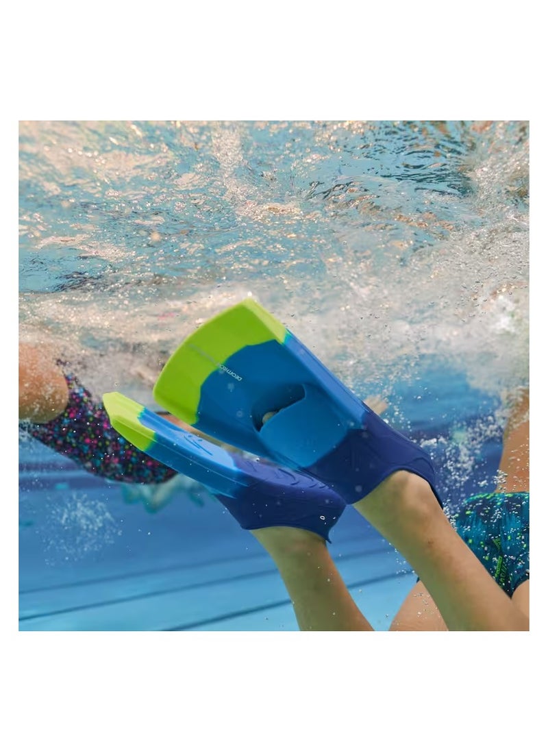 NABAIJI SILIFINS 500 SHORT SWIMMING FINS - 3 COLOURS NAVY BLUE/ BLUE/YELLOW  - Image 2