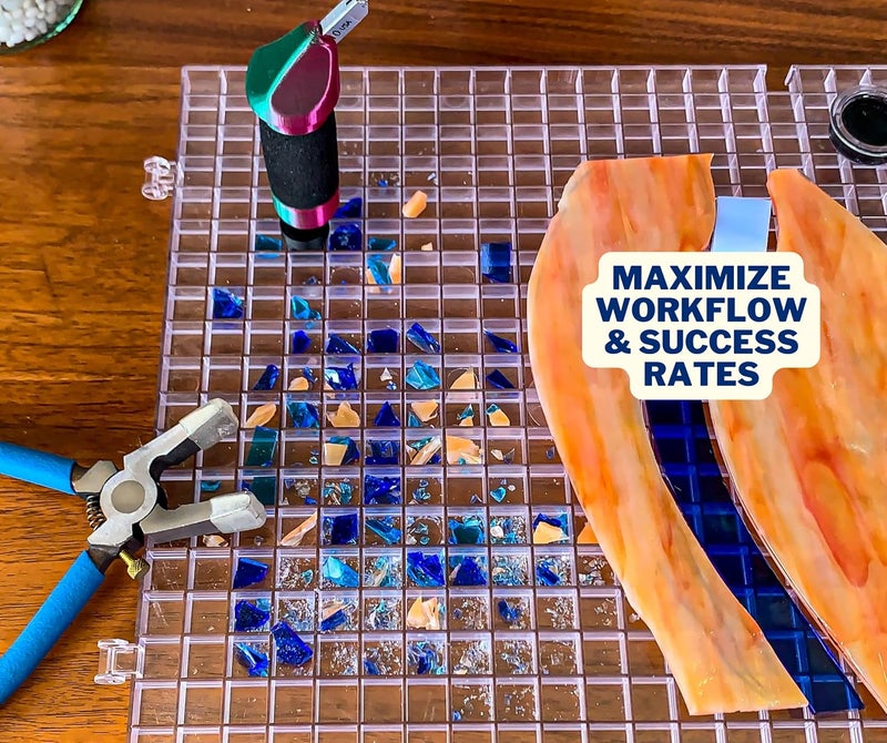 Creator's Waffle Grid 1-Pack - The Original Multi-Use Modular Grid System - Solid Bottom - Best Used for Cutting Glass, Catching Small Pieces, Contain Water, Put Under Plants, Etc. - Made in USA - Image 2