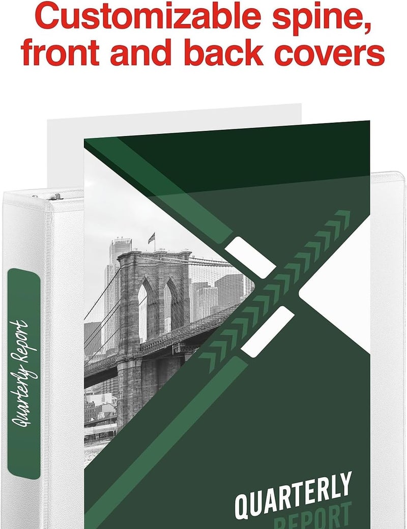 Staples 3-Ring Binder, 1.5 Inch D-Ring Organizer for Home, Office, School, Holds up to 350-Sheets, White - Image 5