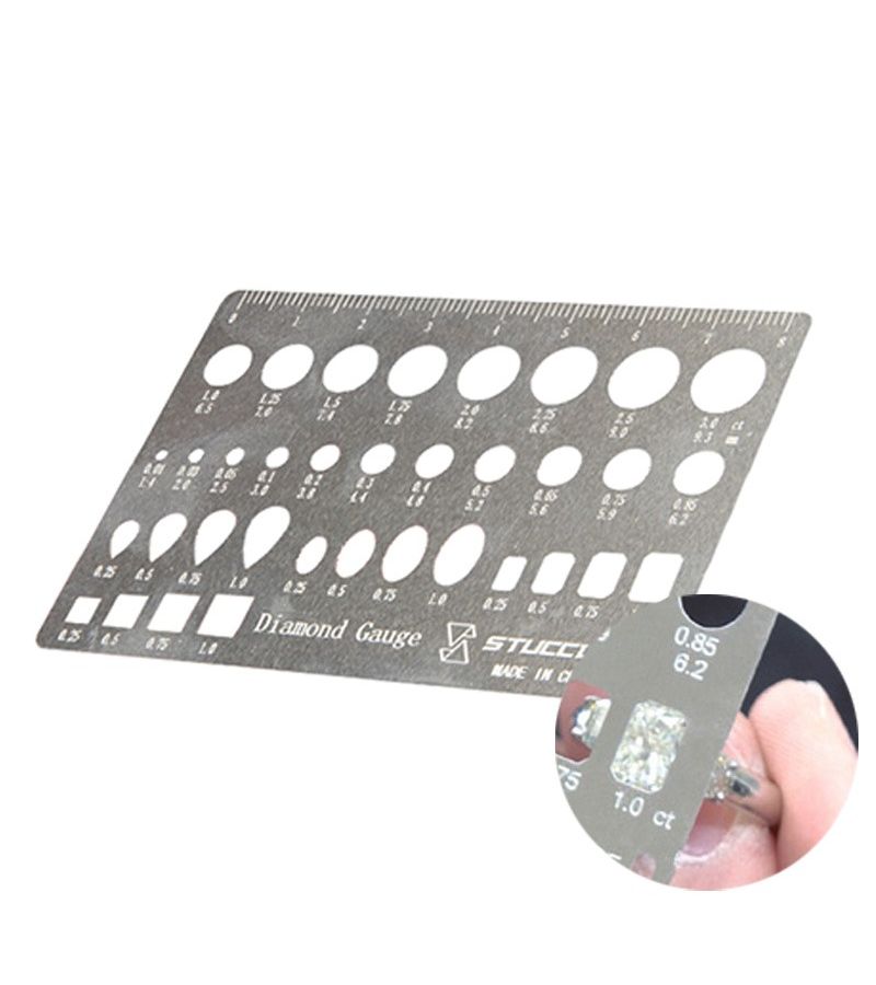 Silvery Grey Diamond Size Measuring Tool Precision Jewelry Calipers For Gemstones - Image 1