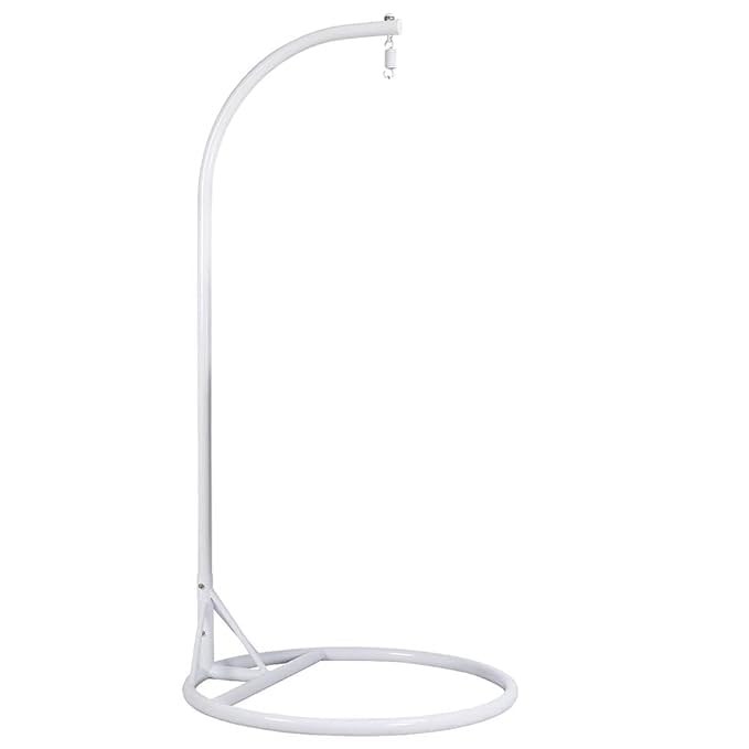 ANAND INDIA GROUPS ANAND INDIA GROUPS Hammock Chair Stand OnlyIron OutdoorIndoor HammockJhulaHammocks Stand Standard SizeWhite CurveHammock Iron Stand 