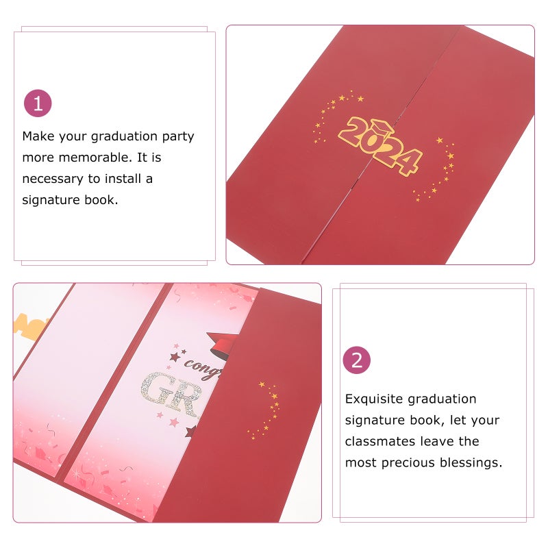 Guest Sign Book for Graduates, Convenient to Write In, Ideal Class of 2024 Keepsake - Image 5
