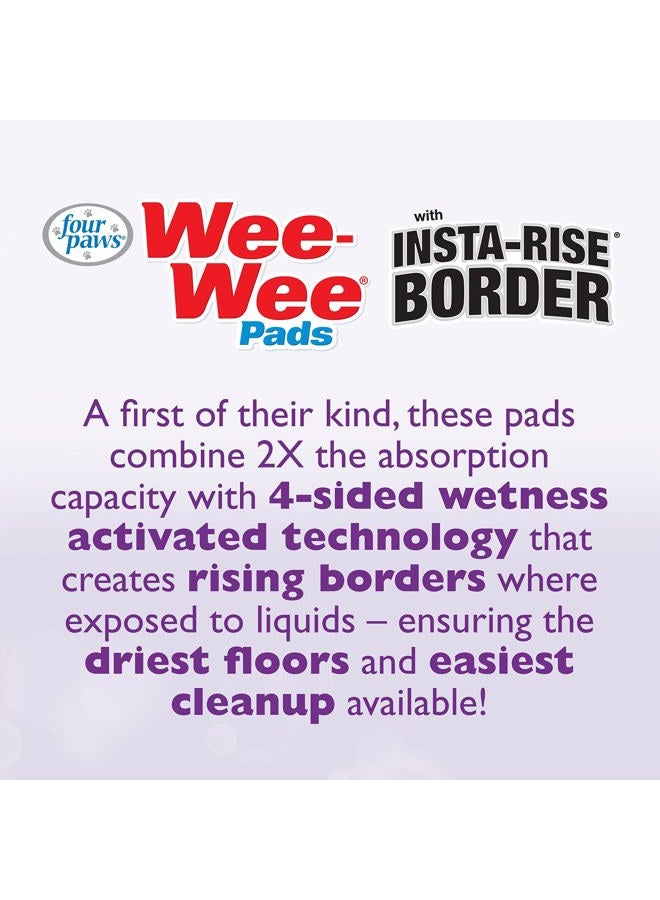 four paws Wee-Wee Super Absorbent Dog Pee Pads with Insta-Rise® Border Insta-Rise Border 10 Count - Image 2