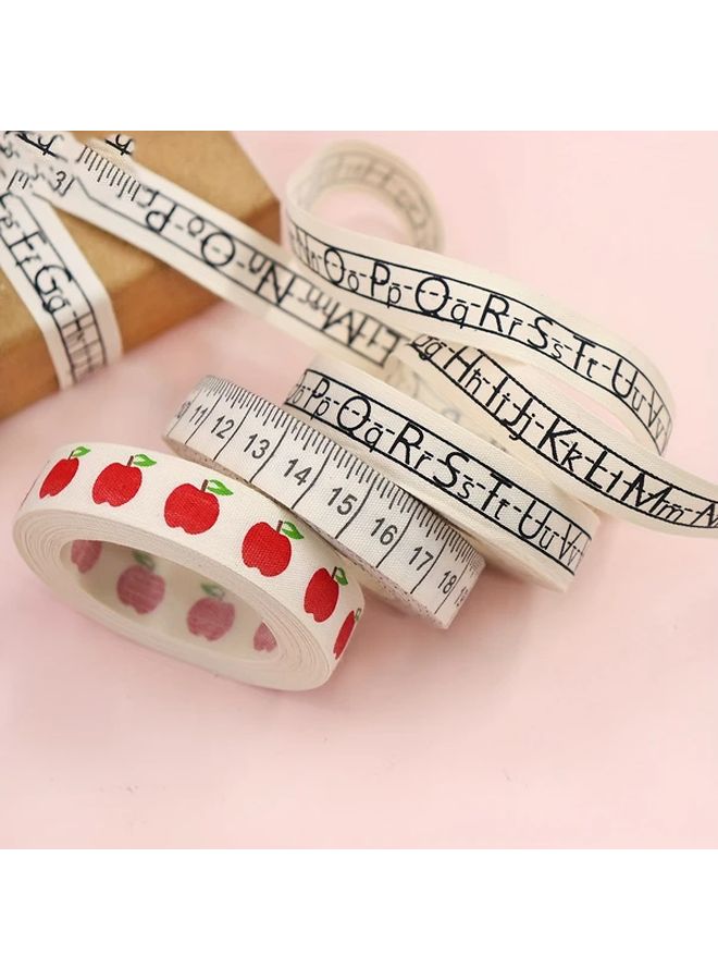 Apple Strawberry Woven Ribbon With Ruler Measurement Scale For DIY Crafts And Gift Wrapping - Image 1