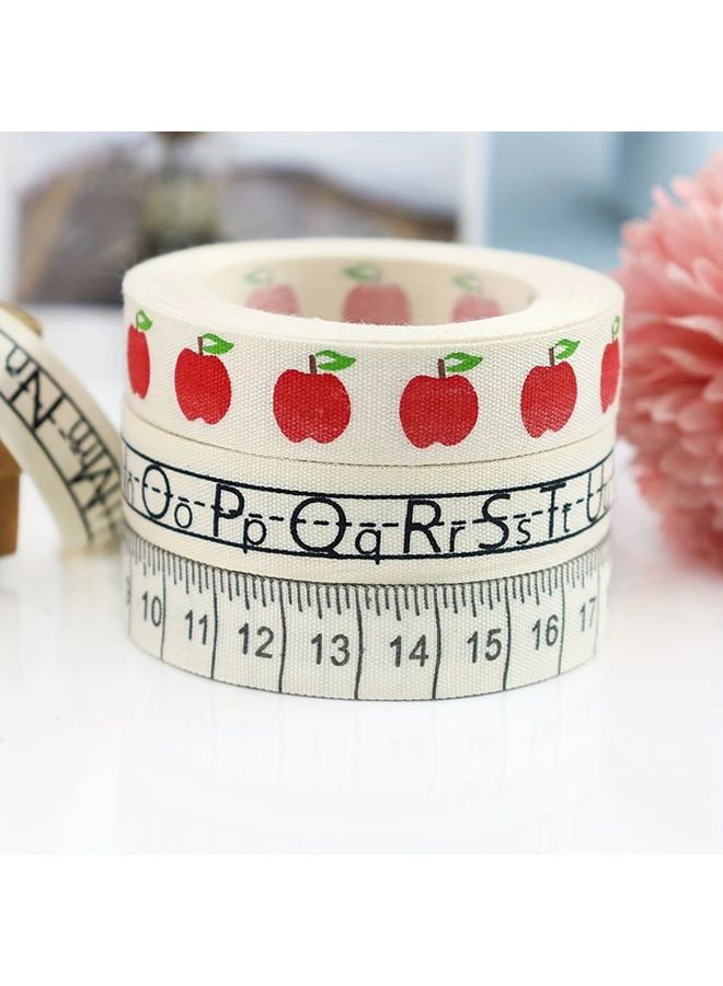 Apple Strawberry Woven Ribbon With Ruler Measurement Scale For DIY Crafts And Gift Wrapping - Image 4