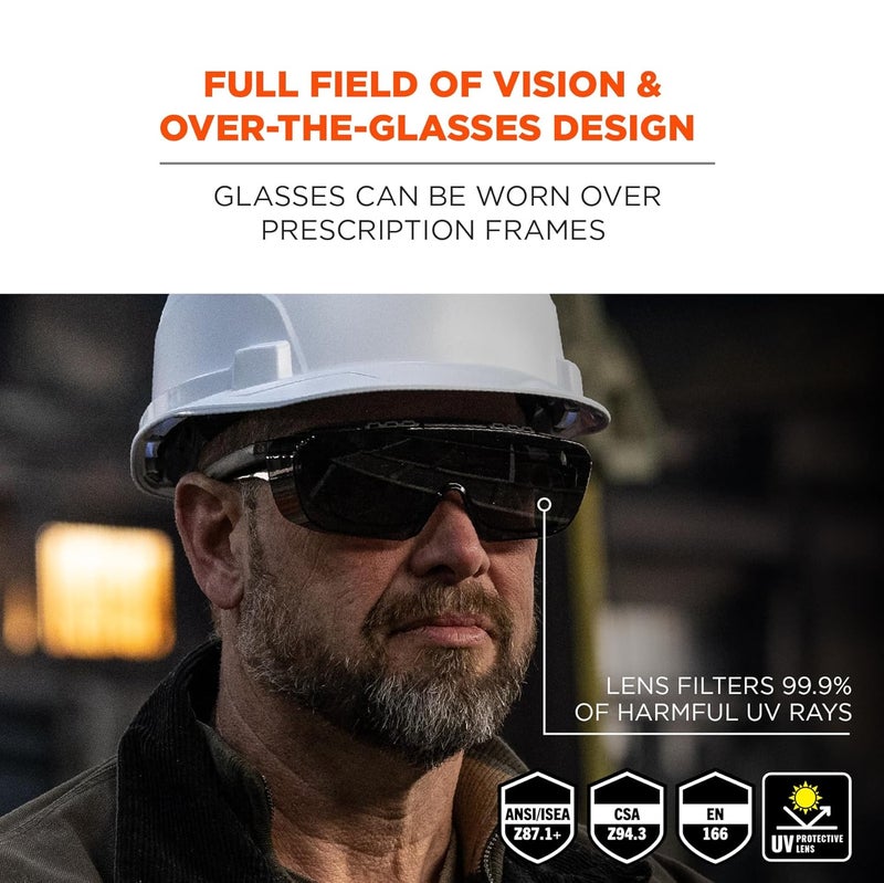Ergodyne Skullerz OSMIN OTG Safety Glasses Anti Fog Over the Glasses Anti Scratch Protective Eyewear - Image 2