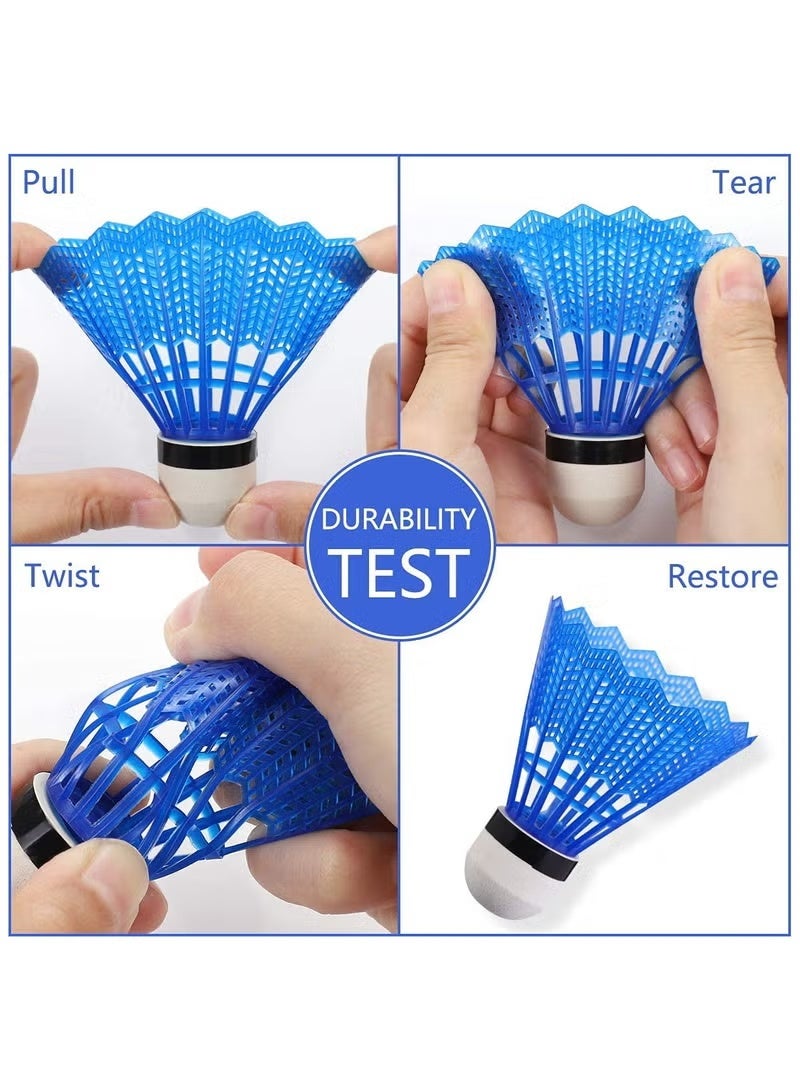 سوفام 12 كرة الريشة من النايلون مع درجة عالية من الثبات والمتانة، ثقوب للعبة اللياقة الرياضية في الهواء الطلق (متعددة الألوان) - Image 2