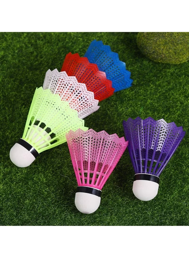 سوفام 12 كرة الريشة من النايلون مع درجة عالية من الثبات والمتانة، ثقوب للعبة اللياقة الرياضية في الهواء الطلق (متعددة الألوان) - Image 4