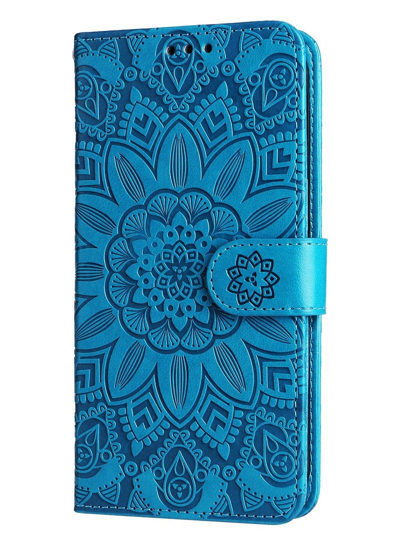 Suteni Heat Embossed Flip Cover Leather Card Slots Phone Case for iPhone - Image 1