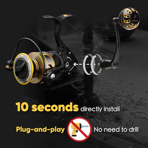 GOMEXUS Power Handle for Battle II/III 1000-4000 Spinning Fishing Reel Replacement Handle - Image 3