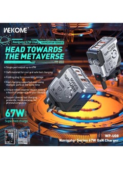 WEKOME A GaN Charger with 67W output and unique robort-inspired design.  - Image 4