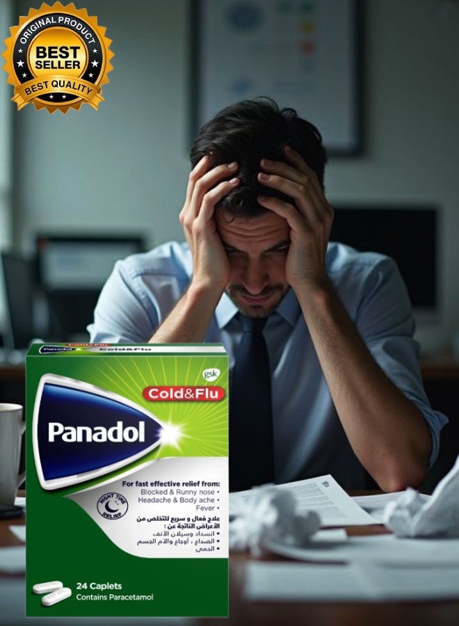 Panadol 4 Pieces Panadol Cold & Flu Night Time 24 Caplets - Image 2