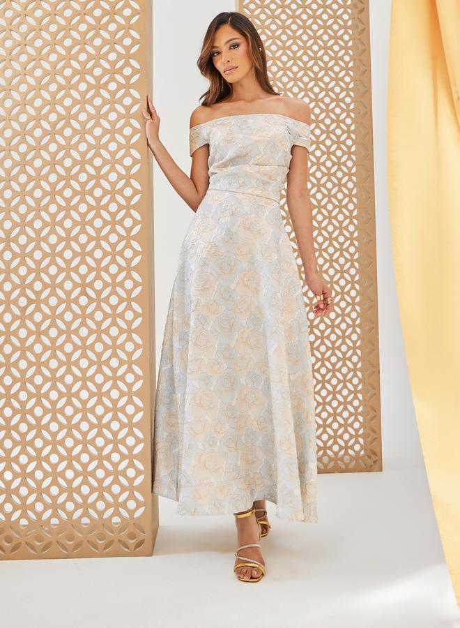 ستايلي فستان زهري مكشوف الكتفين - Image 2