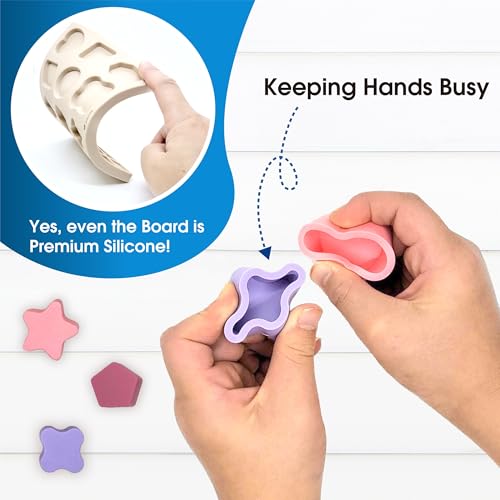 Jispring 100 Silicone Shape Puzzles for Dementia Products for Elderly Cognitive Matching Games Fidget Sensory Toys for Alzheimers Dementia Activities for Seniors Anxiety Relief Tiles - Image 5