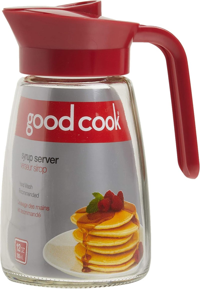 GoodCook Everyday 12 oz. Syrup Dispenser – Easy Pour Spout Waffle & Pancake Syrup Dispenser Container, Glass Syrup Bottle for Maple Syrup, Honey, Barbecue Sauce - Image 2