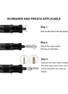 High Pressure 100PSI Bicycle Pump Accessory Kit, Basketball Pump, US/French Nozzle Convertible, Lightweight & Pocket Size, Portable Pump with Hose 128-198 CM - pzsku/ZE527C553B783CAD17987Z/45/_/1723428801/9a7230a4-f793-48b2-8cfc-d025e140ded8