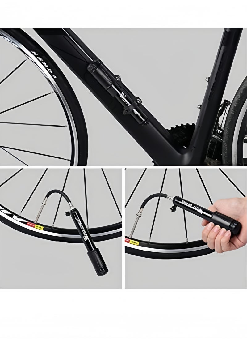 WEST BIKING High Pressure 100PSI Bicycle Pump Accessory Kit, Basketball Pump, US/French Nozzle Convertible, Lightweight & Pocket Size, Portable Pump with Hose 128-198 CM  - Image 5