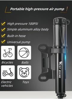 High Pressure 100PSI Bicycle Pump Accessory Kit, Basketball Pump, US/French Nozzle Convertible, Lightweight & Pocket Size, Portable Pump with Hose 128-198 CM - pzsku/ZE527C553B783CAD17987Z/45/_/1723428812/4a93c6ad-0300-4e98-961f-5164f3102cdb