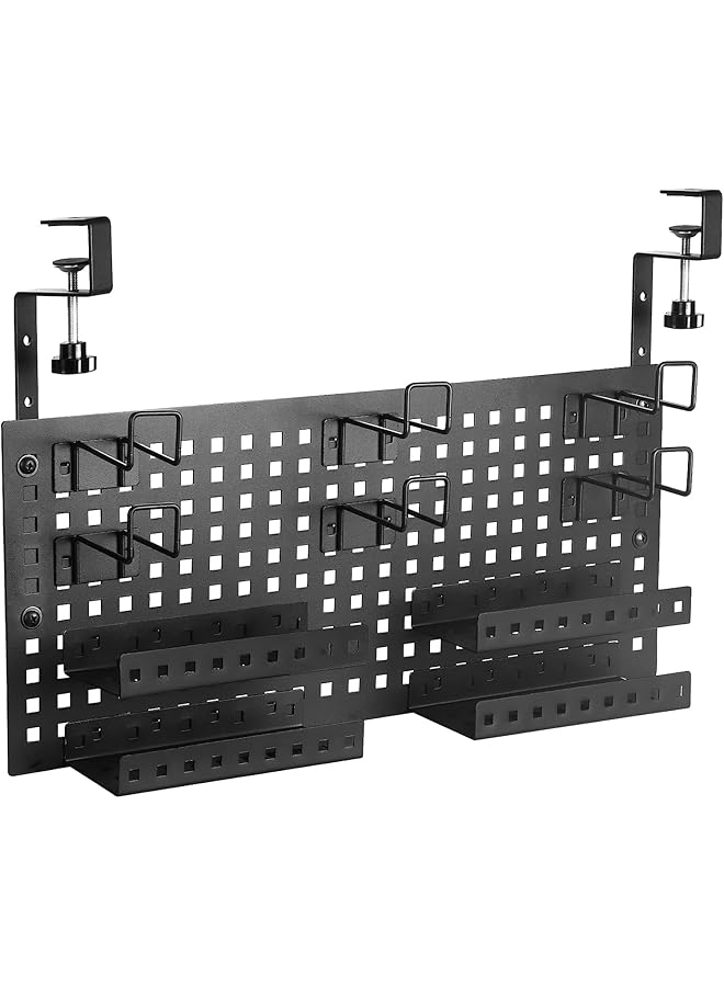 PROMASS promass Under Desk Cable Management Tray No Drill - Game controller storage bracket，22.8" Desk Cable Tray with Wire Organizer and Desk Cord Organizer  - Image 1