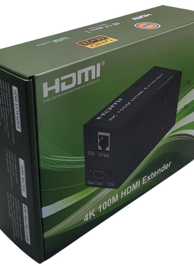 Generic 4K 100M HDMI Extender | Ultra HD Signal Transmission | Cat5e/6 Cable Support | 3840x2160@30Hz  - Image 3