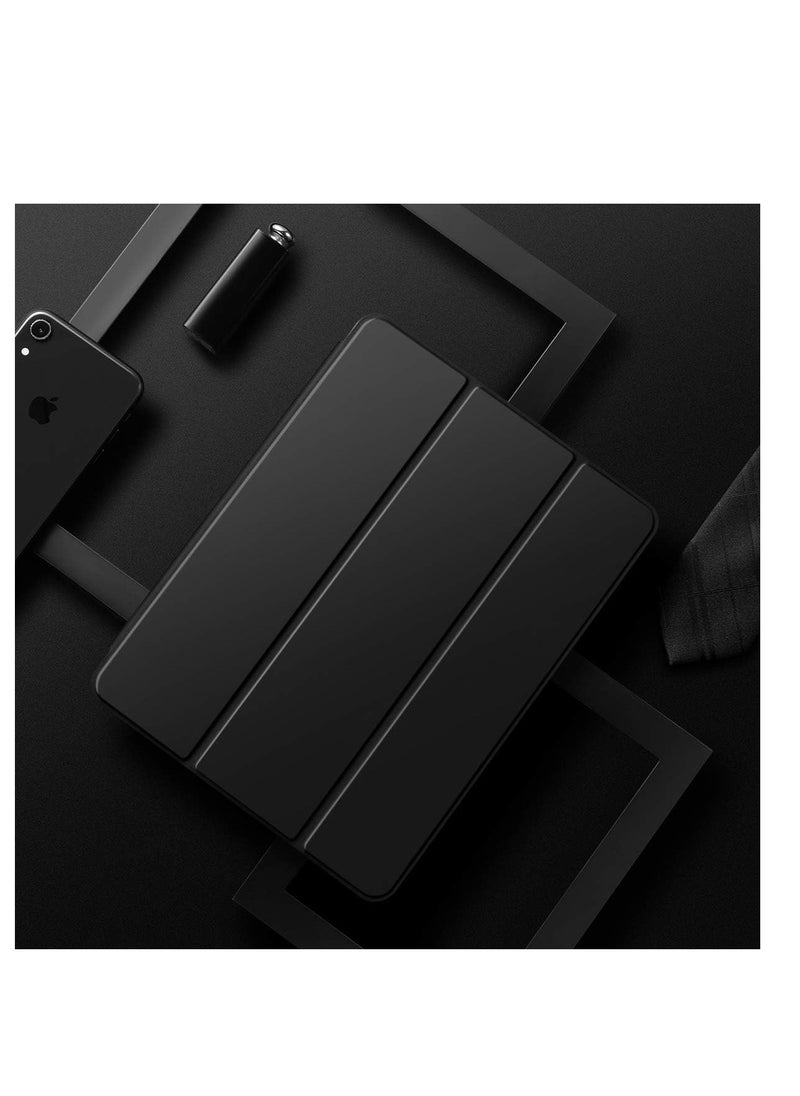Generic - Samsung Galaxy Tab A9+/ A9 Plus Case 11 inch 2023 (SM-X210/X216/X218) Case with Pen Holder, Soft TPU Back Trifold Stand Protective Smart Cover Flip, Auto Wake&Sleep (Black) - Image 1