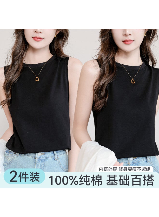 MIIOW Women'S Camisole Solid Color Versatile Sleeveless Top For Layering Or Outerwear - Image 2