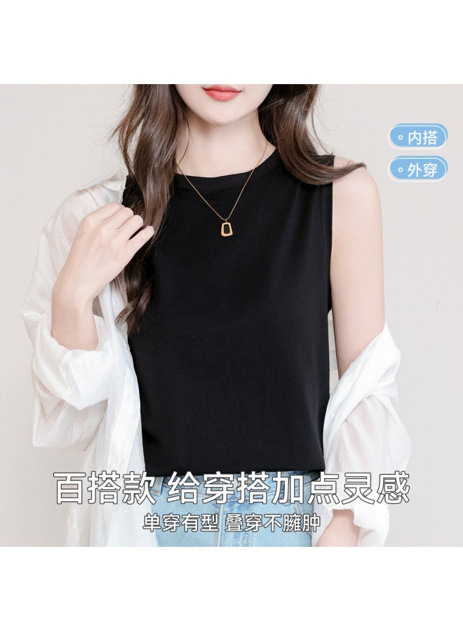 MIIOW Women'S Camisole Solid Color Versatile Sleeveless Top For Layering Or Outerwear - Image 4