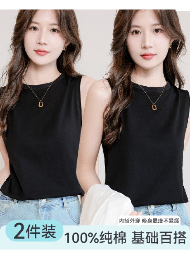 MIIOW Women'S Camisole Solid Color Versatile Sleeveless Top For Layering Or Outerwear - Image 1