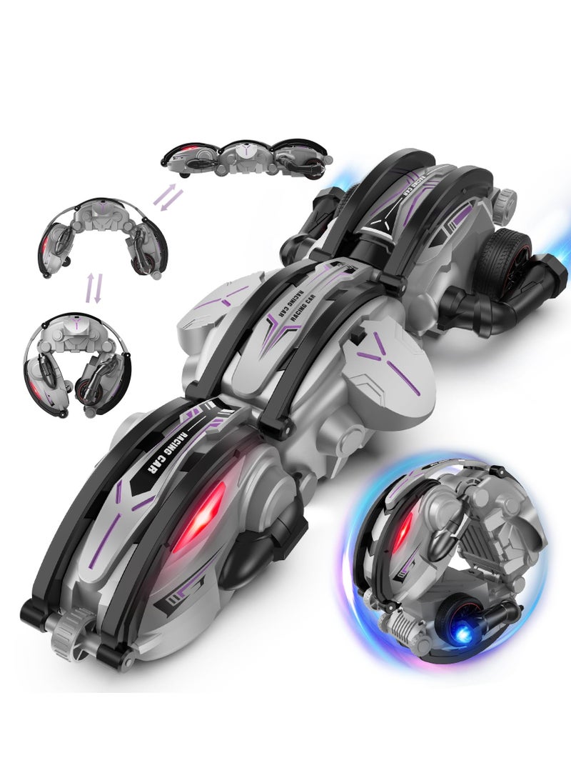 LBMT 2.4Ghz Remote Control Car, 360°Rolling RC Car with LED Lights, Drift Stunt Snake Car, Indoor Outdoor Play Vehicles for Kids Over 6 Years Old  - Image 1