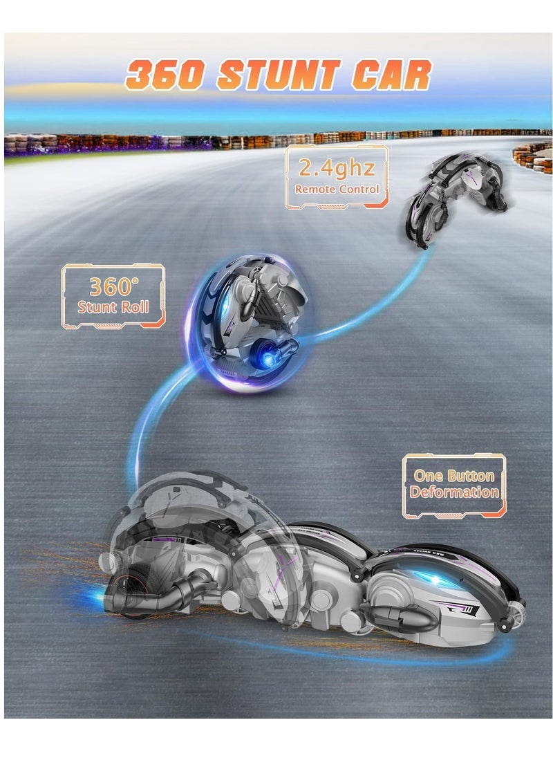 LBMT 2.4Ghz Remote Control Car, 360°Rolling RC Car with LED Lights, Drift Stunt Snake Car, Indoor Outdoor Play Vehicles for Kids Over 6 Years Old  - Image 4