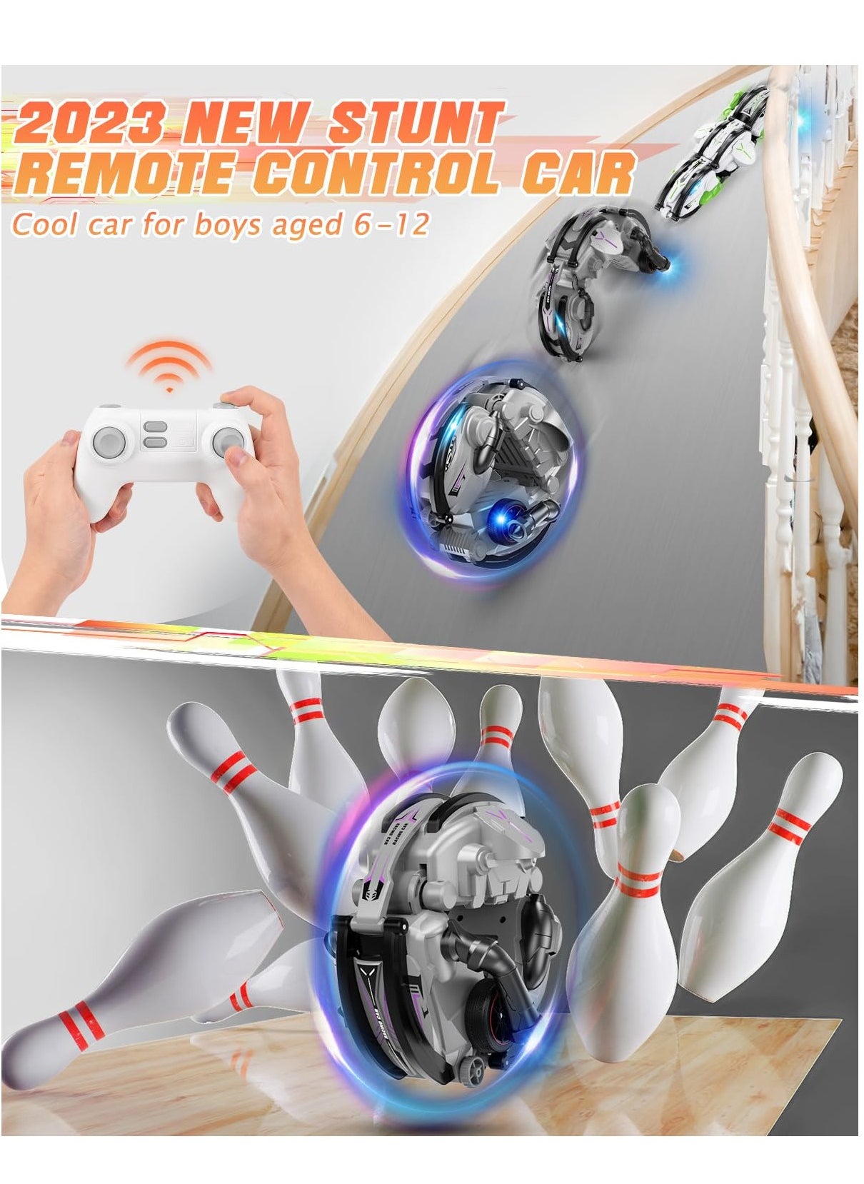 8WD Gesture Sensing Rc Stunt Cars Toys For Kids Age 6 13 Hand Controlled Stunt Car 2 4ghz Double Sided Drift Stunt Car Xmas Best Gift Ideas For