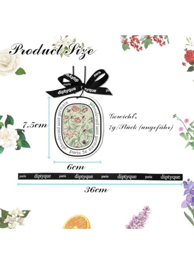 فوز اليوم 10 قطع معطرات هواء للسيارة، أكياس معلقة – مزيل رائحة يدوم طويلاً للسيارات، خزائن، حمامات، غرف نوم – عطور نباتية خالية من الكحول، قلائد قطنية مع شرائط - Image 5