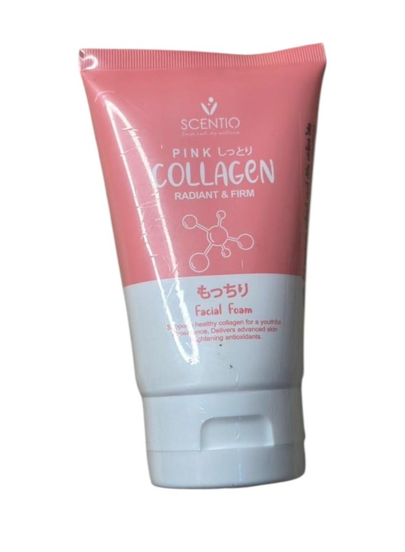 Pink collagen radiant & firm facial foam