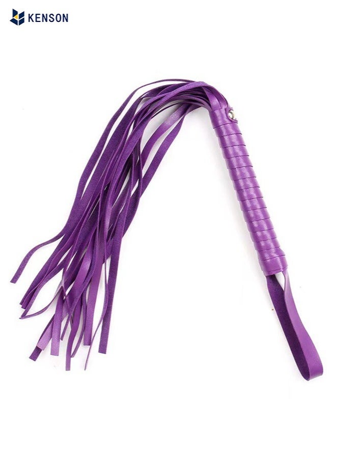 KENSON 2 Pcs Leather Horse Whip Set Leather Whip for Horses Whip for Play Faux Leather Whips PU Handle Outdoor Sports Horse Riding Whip Lightweight Gift Accessories Training Tool Portable Gift - Image 3
