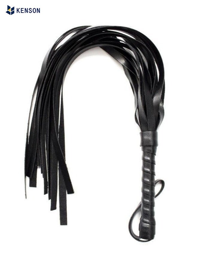 KENSON 2 Pcs Leather Horse Whip Set Leather Whip for Horses Whip for Play Faux Leather Whips PU Handle Outdoor Sports Horse Riding Whip Lightweight Gift Accessories Training Tool Portable Gift - Image 4