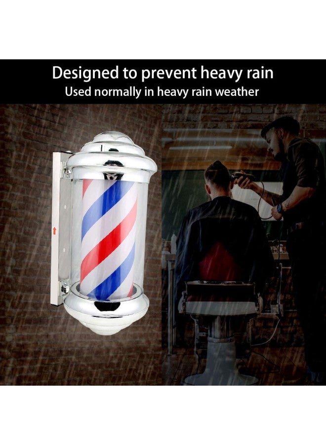 klarako 19.7'' Barber Pole Rotating LED Strips Light Hair Salon Sign Blue & Red White (US) - Image 3