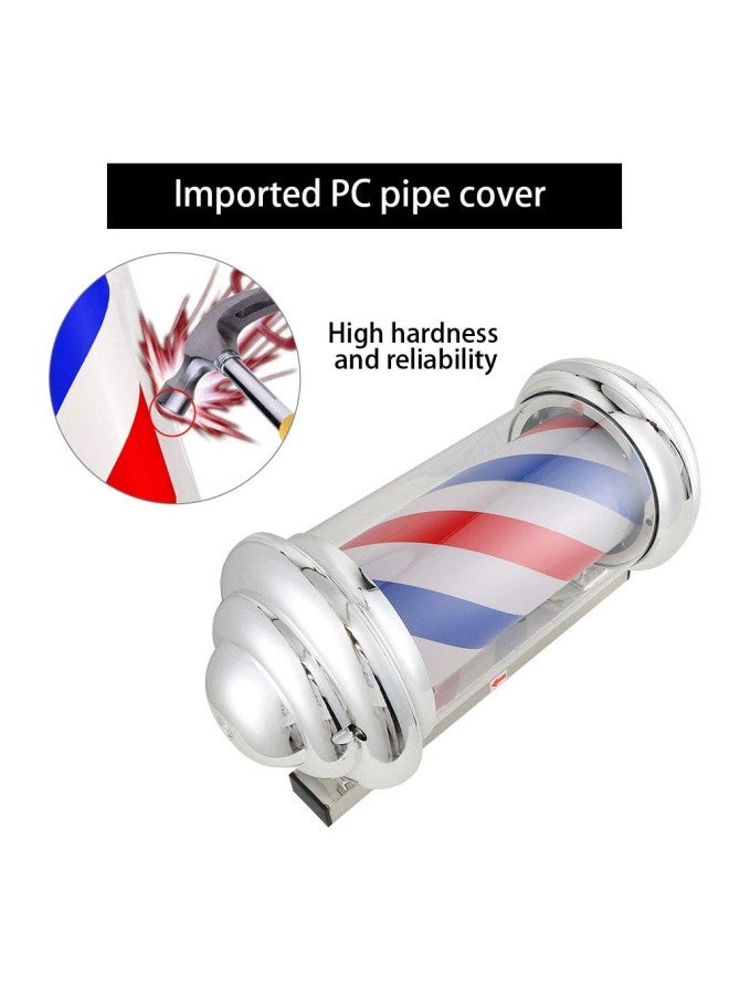 klarako 19.7'' Barber Pole Rotating LED Strips Light Hair Salon Sign Blue & Red White (US) - Image 4