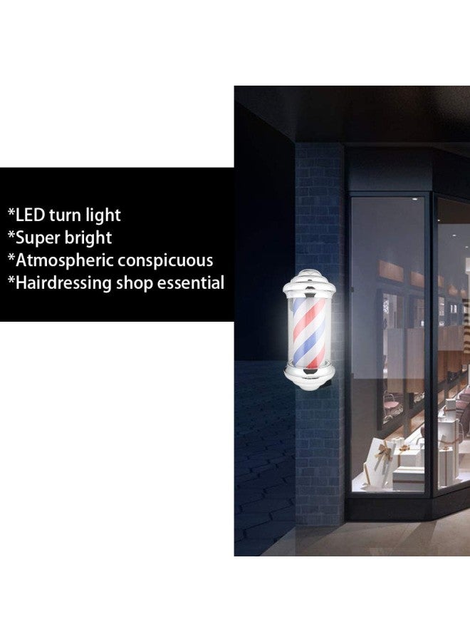 klarako 19.7'' Barber Pole Rotating LED Strips Light Hair Salon Sign Blue & Red White (US) - Image 2