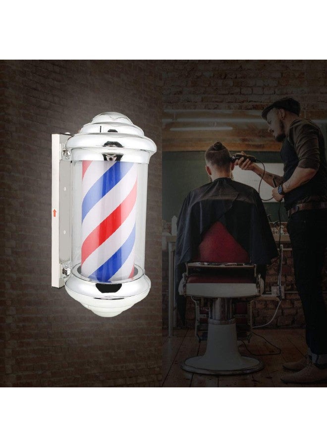klarako 19.7'' Barber Pole Rotating LED Strips Light Hair Salon Sign Blue & Red White (US) - Image 1