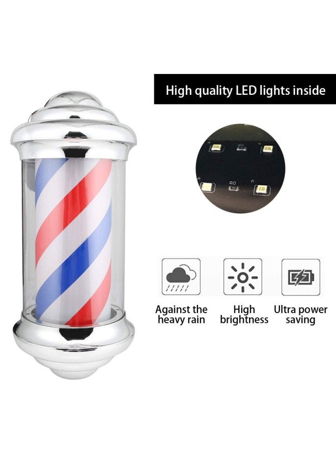 klarako 19.7'' Barber Pole Rotating LED Strips Light Hair Salon Sign Blue & Red White (US) - Image 5