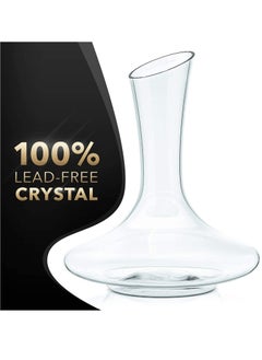 Excefore Wine Decanter, Hand Blown Lead Free Crystal Wine Carafe, Large 1800 ml Capacity, Red Wine Aerator and Breather, Glass Wine Pitcher Set  - Image 2
