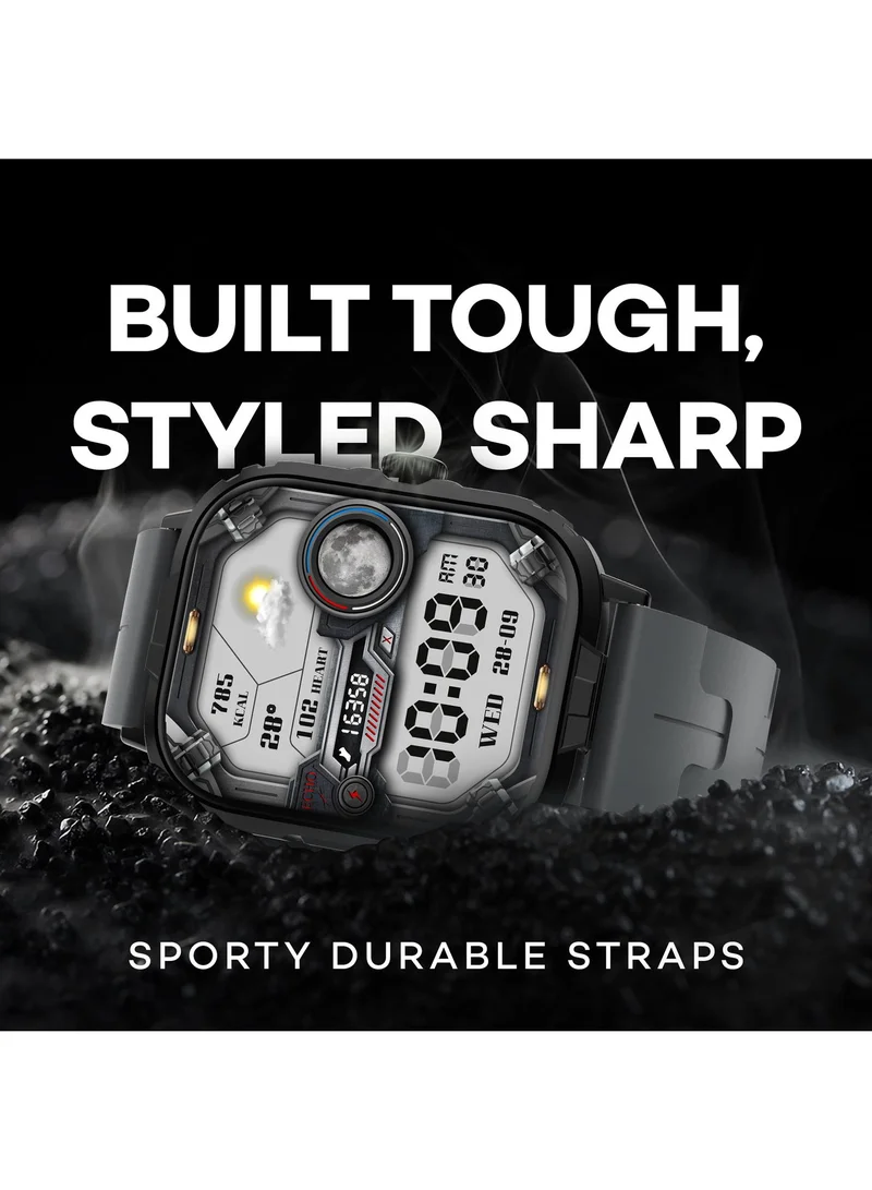Pebble Pebble Nomad Pro 1.99” True HD Display, BT Calling, Health Suite, DIY Watch Faces, Rotating Crown, Multiple Sports Modes, Rugged Built, Alarm & Notification Smartwatch