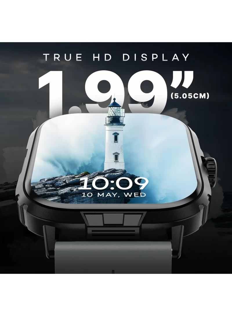 Pebble Pebble Nomad Pro 1.99” True HD Display, BT Calling, Health Suite, DIY Watch Faces, Rotating Crown, Multiple Sports Modes, Rugged Built, Alarm & Notification Smartwatch
