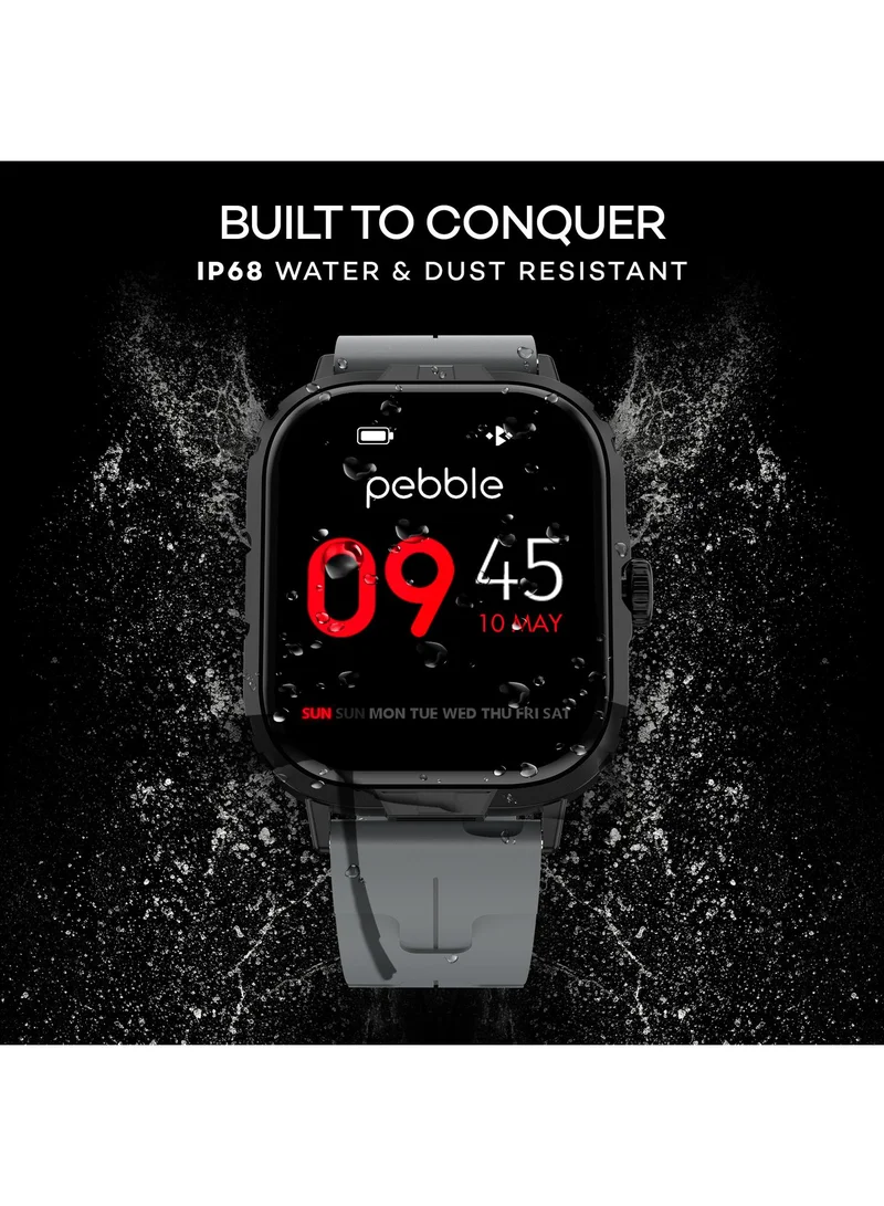 Pebble Pebble Nomad Pro 1.99” True HD Display, BT Calling, Health Suite, DIY Watch Faces, Rotating Crown, Multiple Sports Modes, Rugged Built, Alarm & Notification Smartwatch