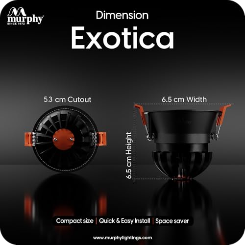 Murphy Exotica 7W COB LED Spot Light for Ceiling | Premium Rose Gold Finish | 700 Lumens Warm White (3000K) Downlight | Aluminium Body | 4kV Surge Protection | 2 Year Warranty | Pack of 8 - Image 4