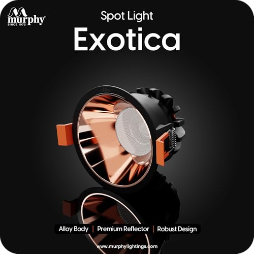 Murphy Exotica 7W COB LED Spot Light for Ceiling | Premium Rose Gold Finish | 700 Lumens Warm White (3000K) Downlight | Aluminium Body | 4kV Surge Protection | 2 Year Warranty | Pack of 8 - Image 2